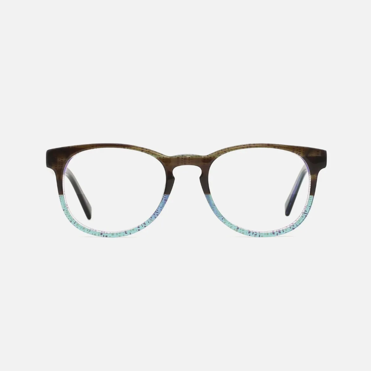 Brown and blue eyeglass frames online