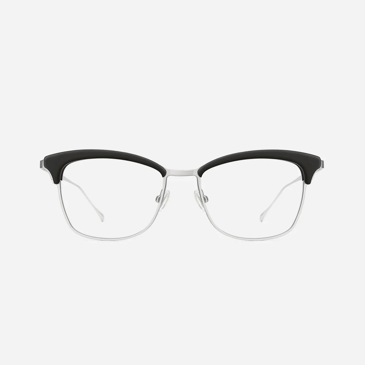 Modern Black and Silver Glasses Black/Silver Grandpa Oversized Round Reading Glasses - Dallas main image 2