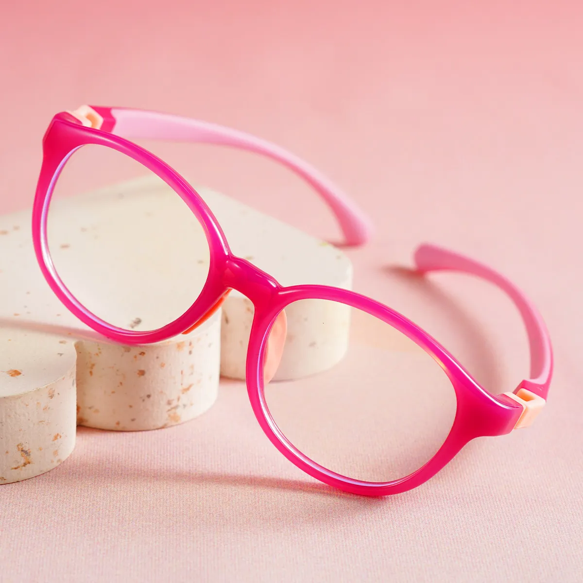 Elya kids eyeglasses in Coral Pink | Optical | TIJN