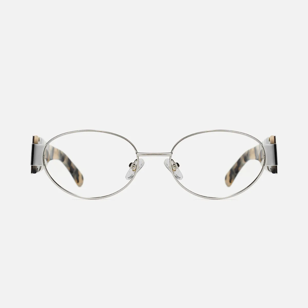 Melisha eyeglasses in Silver Colour with Opal Tortoise | Optical