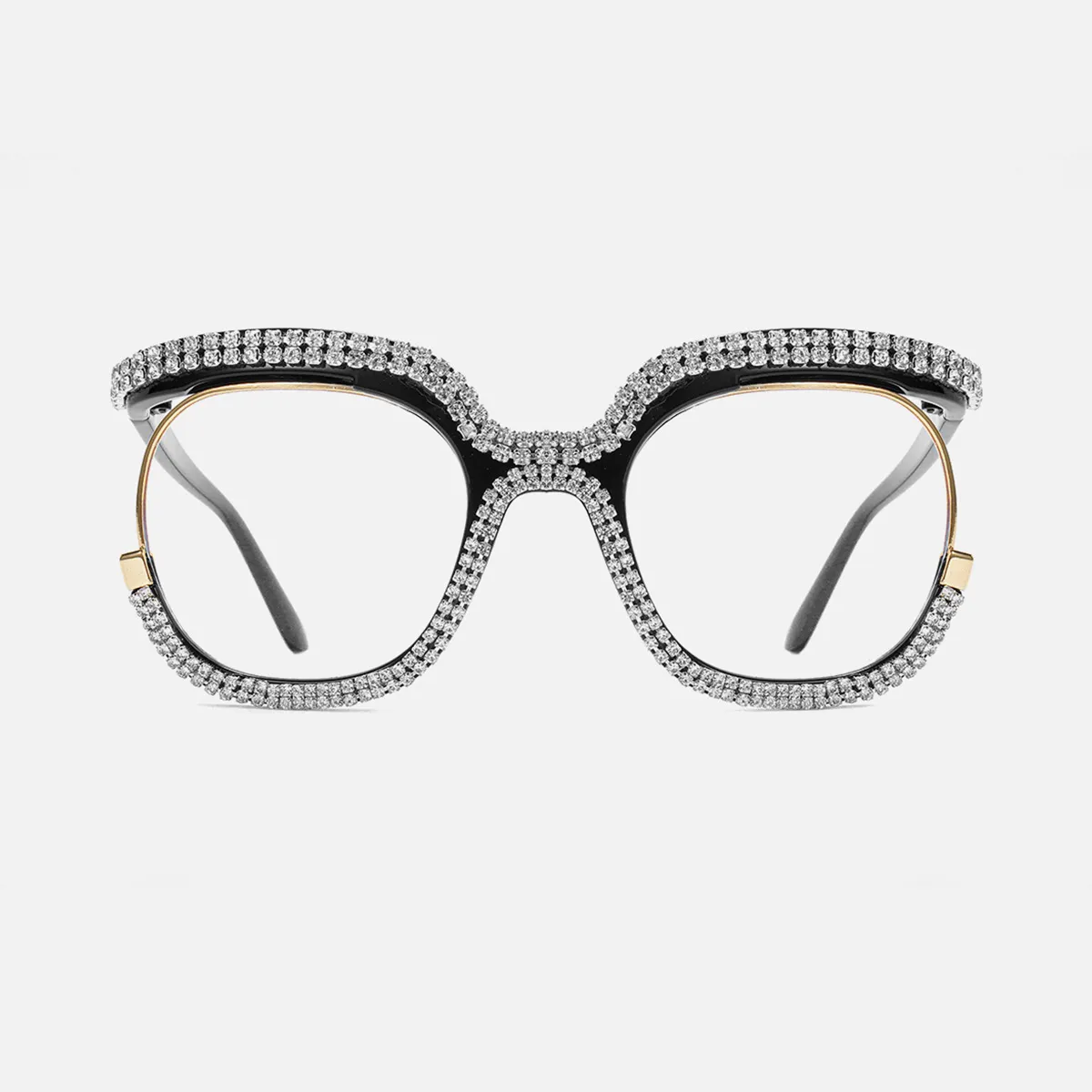 Bowley eyeglasses in Jet Black with Rhinestones Optical TIJN