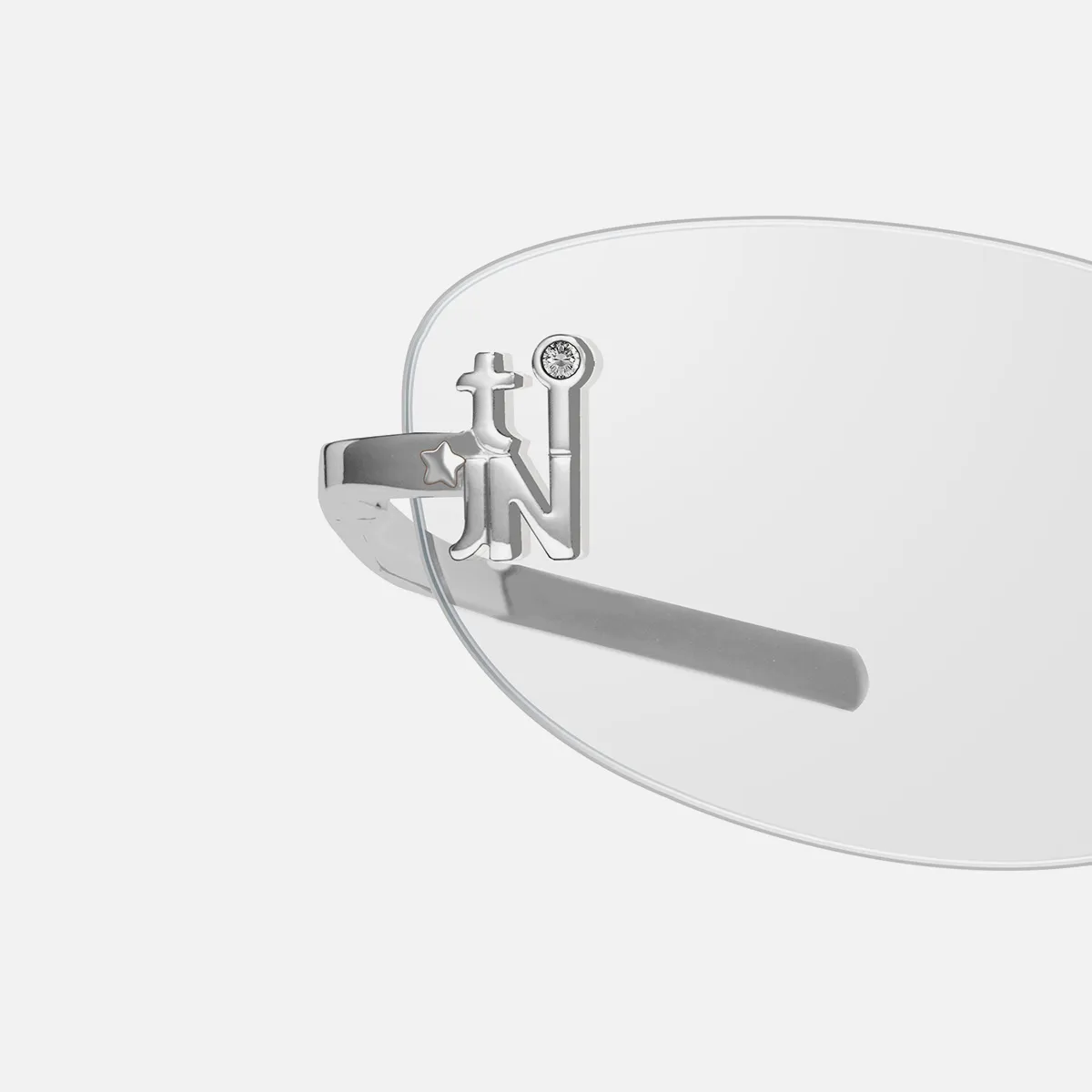 Emblematic Oval 01 eyeglasses in Metallic Silver | Optical | TIJN