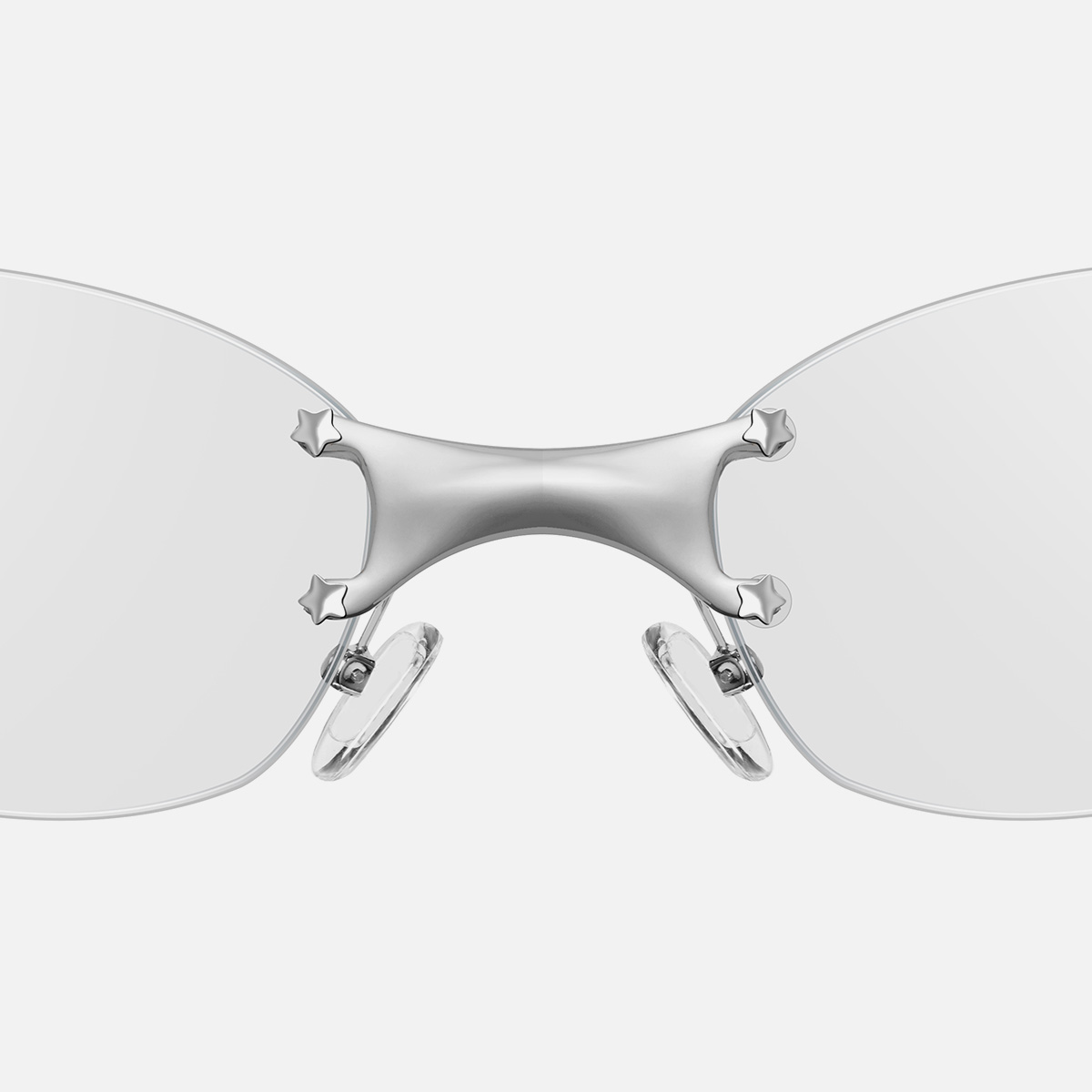 Emblematic Oval 01 eyeglasses in Metallic Silver | Optical
