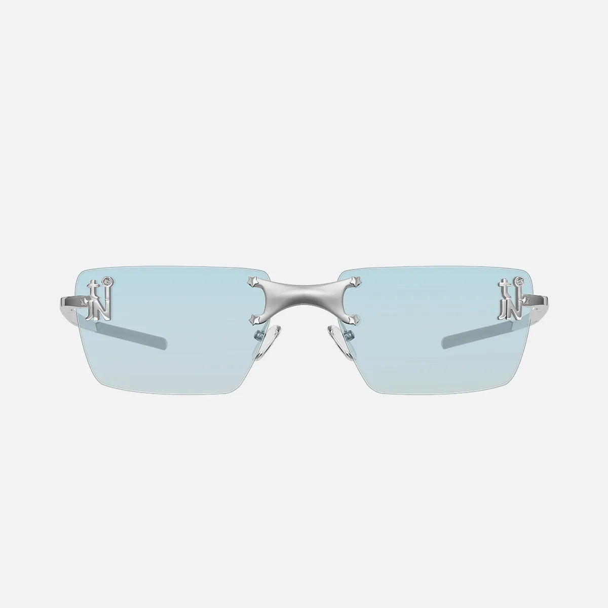 Emblematic S 01 colour tinted blue light glasses in silvery with