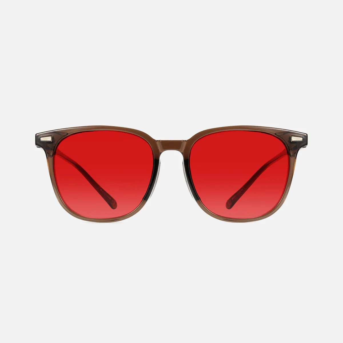 Amara gaming eyeglasses in Coffee Brown with Red | Optical 
