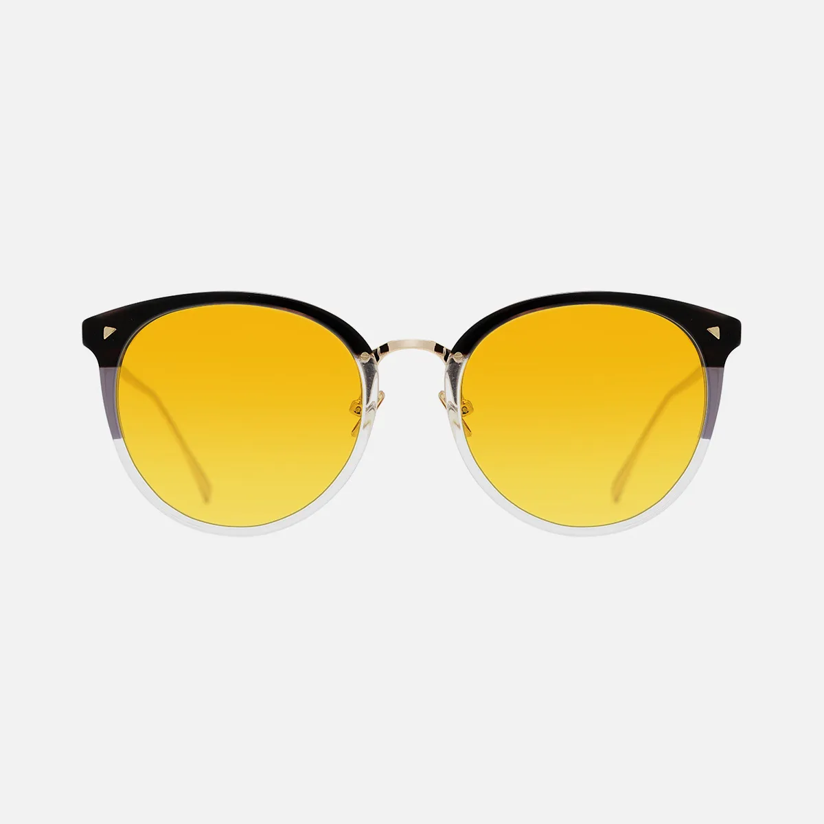 Maaike night driving glasses in Black Tortoise Fade with Yellow