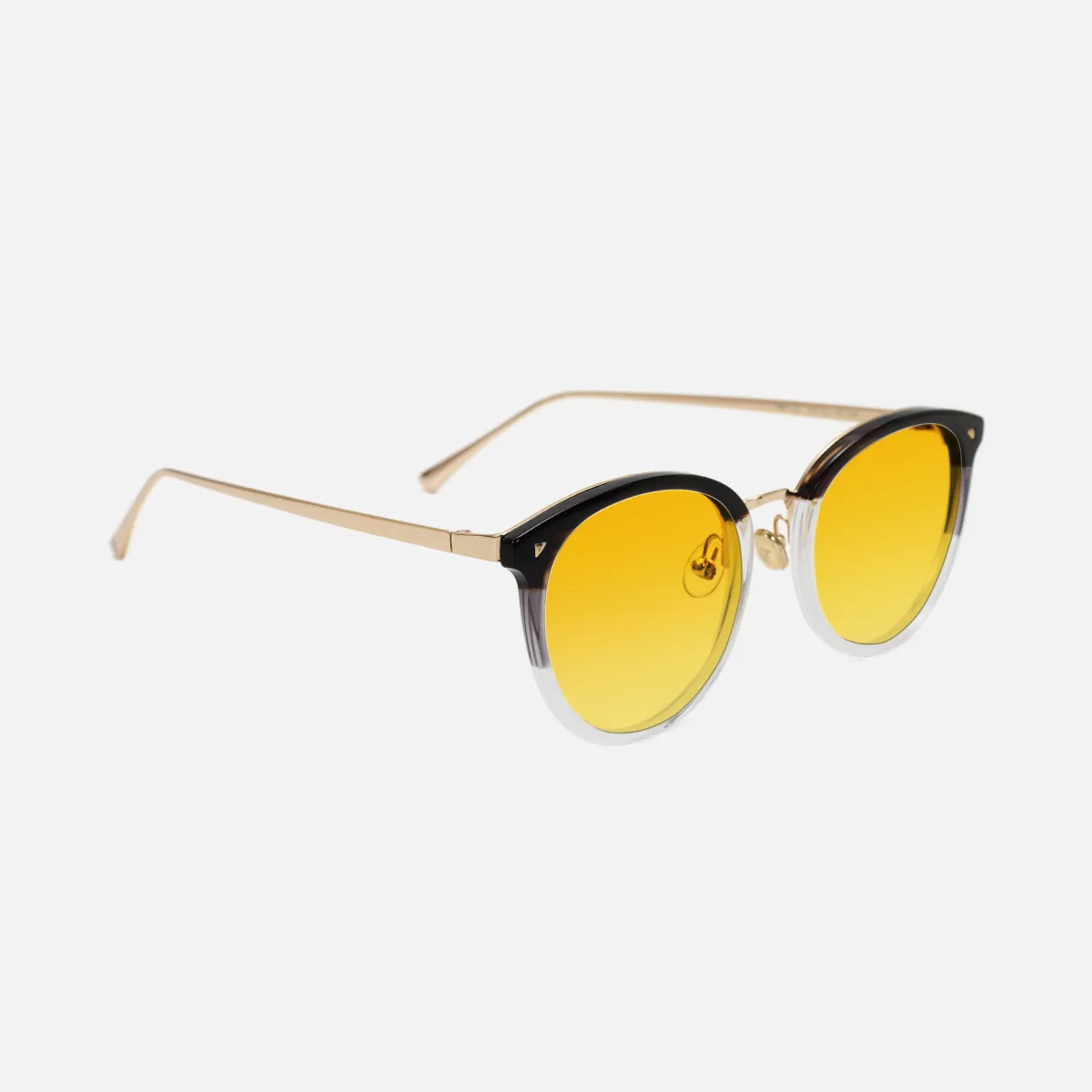 Maaike night driving glasses in Black Tortoise Fade with Yellow