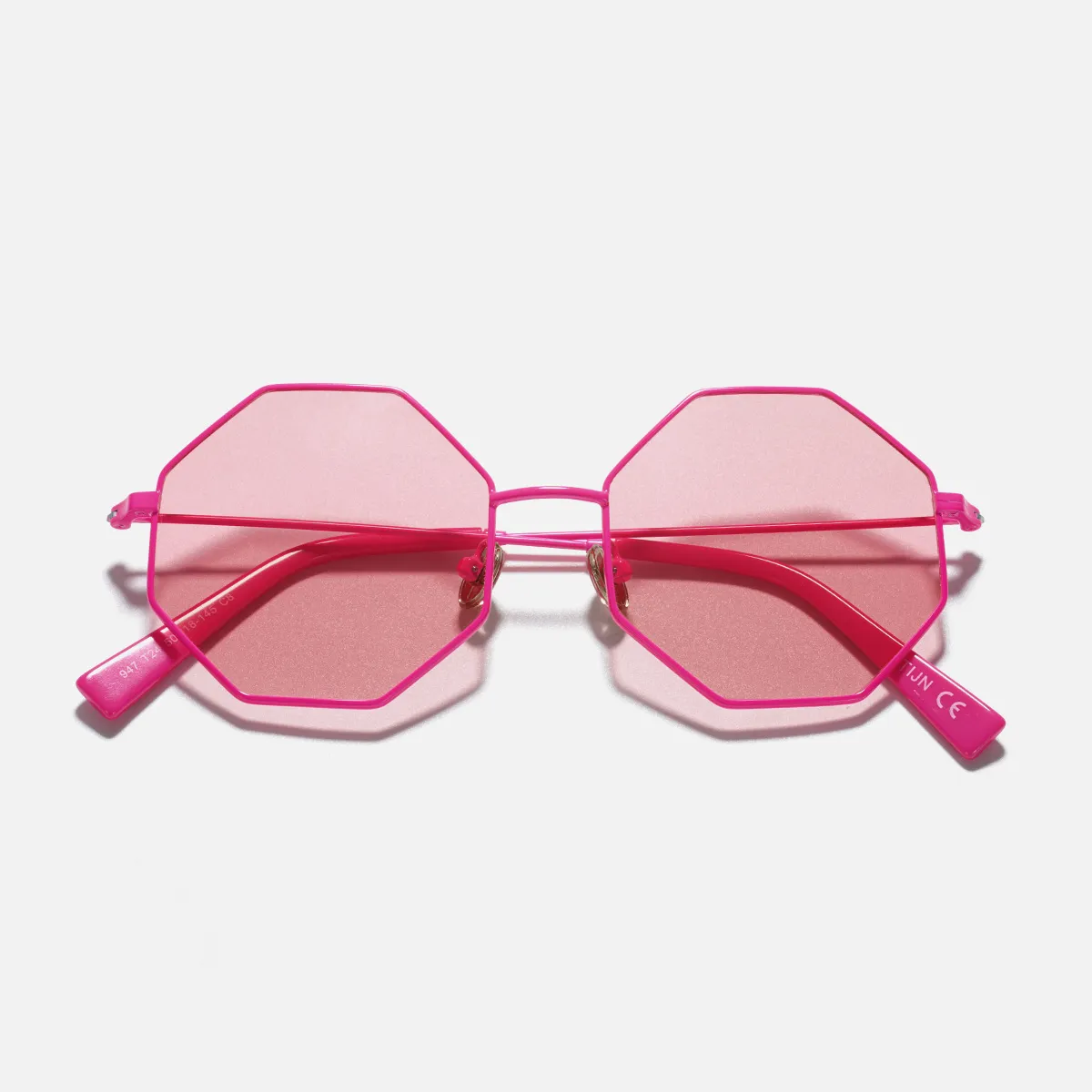 Vibrant Pink Geometric Sunglasses Men main image 4