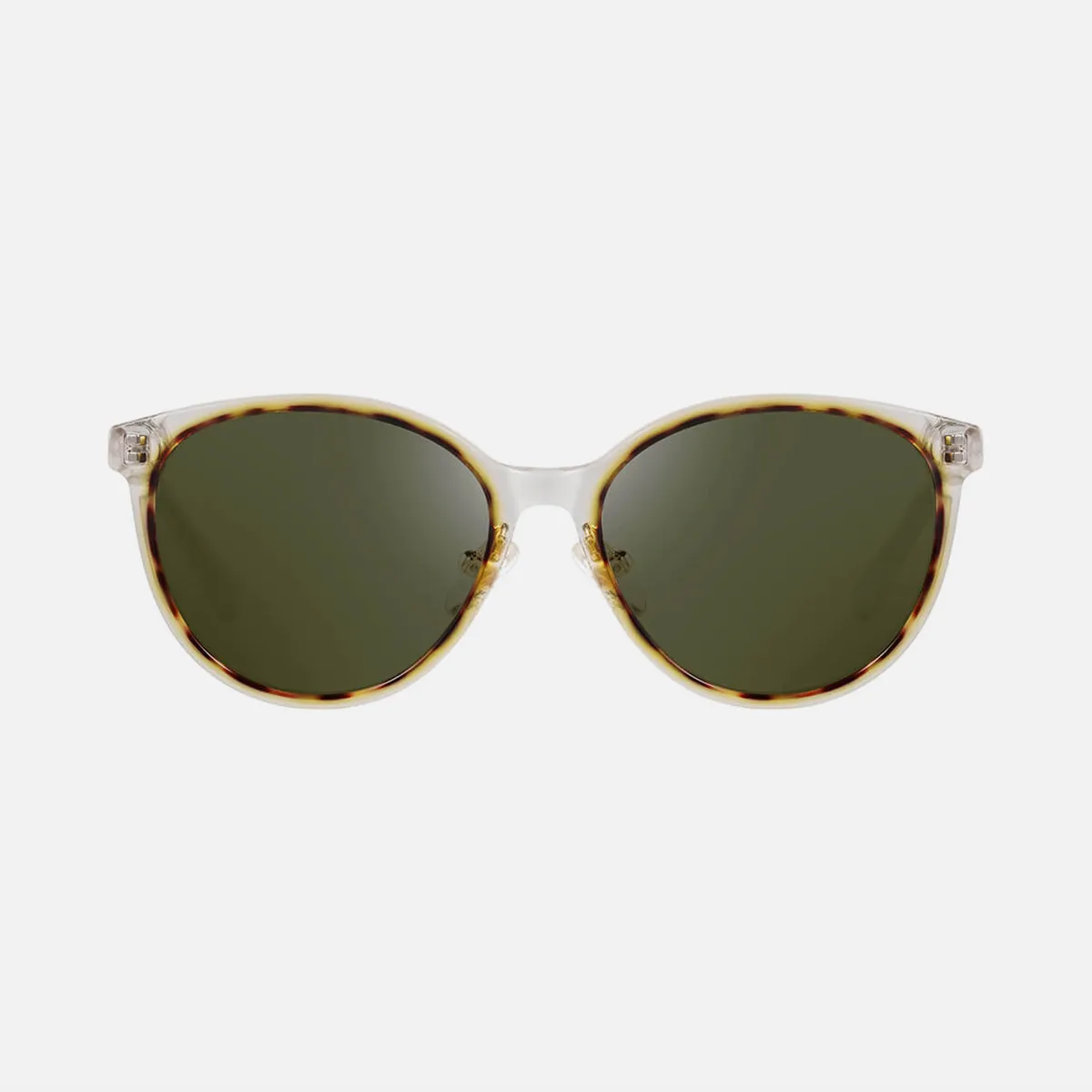 Edin Sunglasses in Transparent with Green Lenses | Sunwear  display picture 2