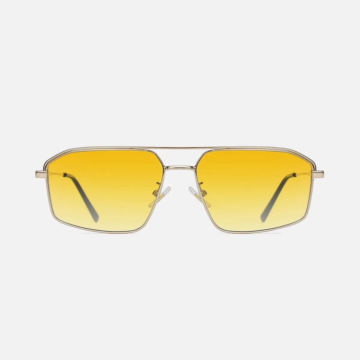 Stylish Yellow Gold Sunglasses Gold Grandpa Oversized Square Tinted Sunglasses with Medium  main image 2