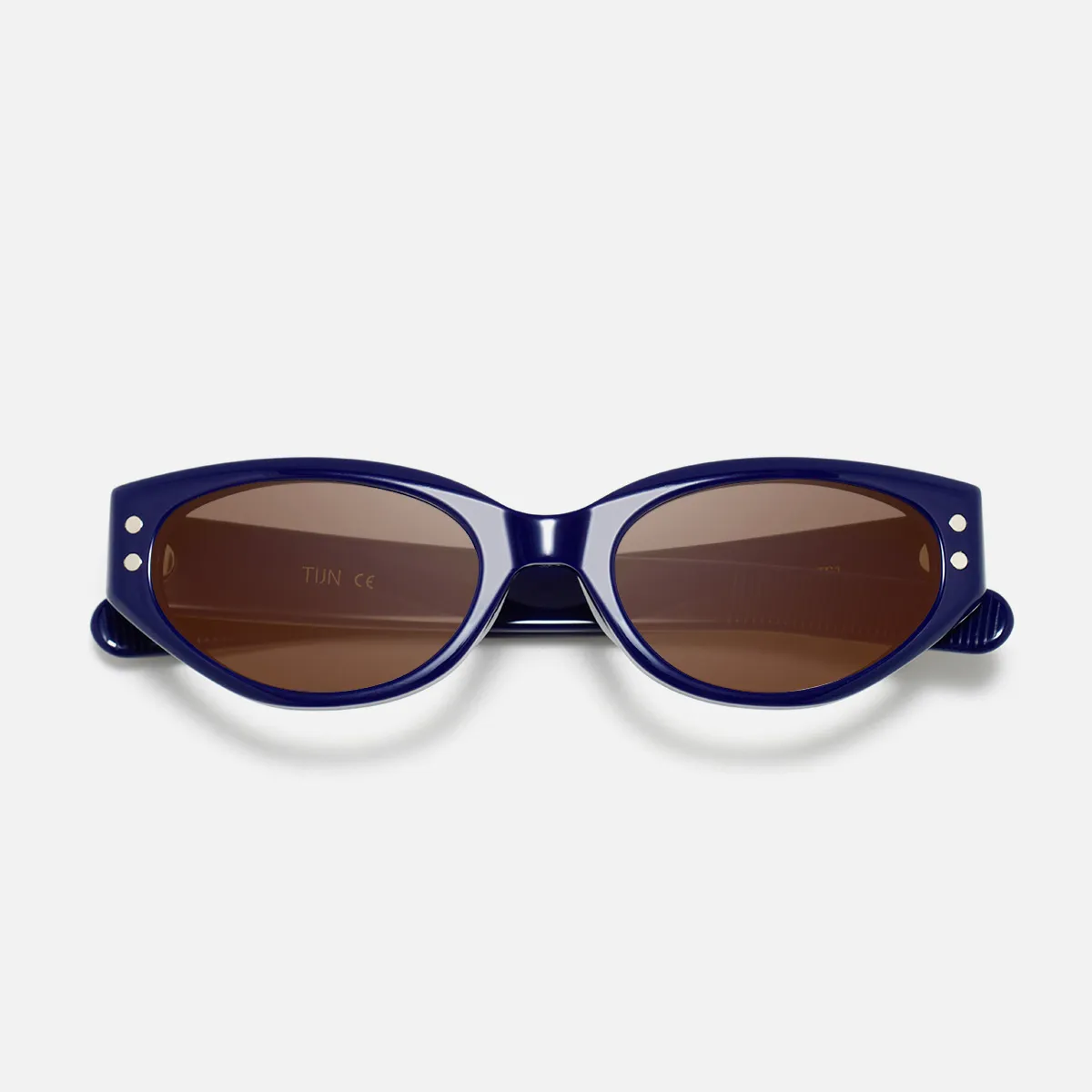 Stylish Blue and Brown Sunglasses Dimple sunglasses in Navy Blue with Cambridge Brown  main image 3