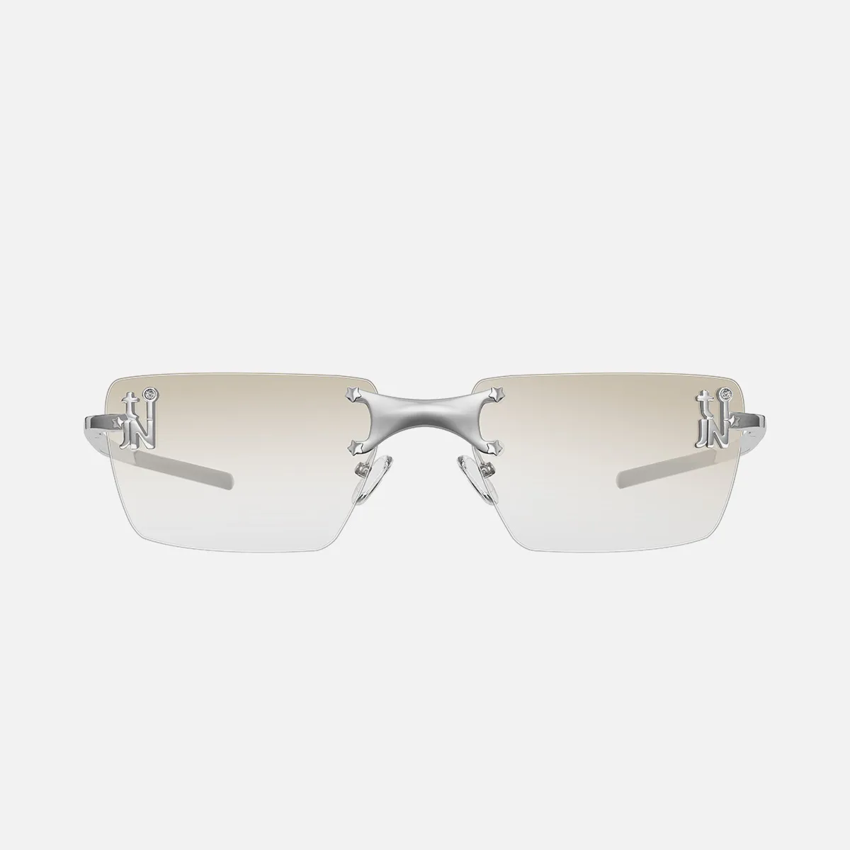 TIJN Emblematic N.R. 01 リムレスメガネ Emblematic Oval 01 eyeglasses in Metallic Silver | Optical