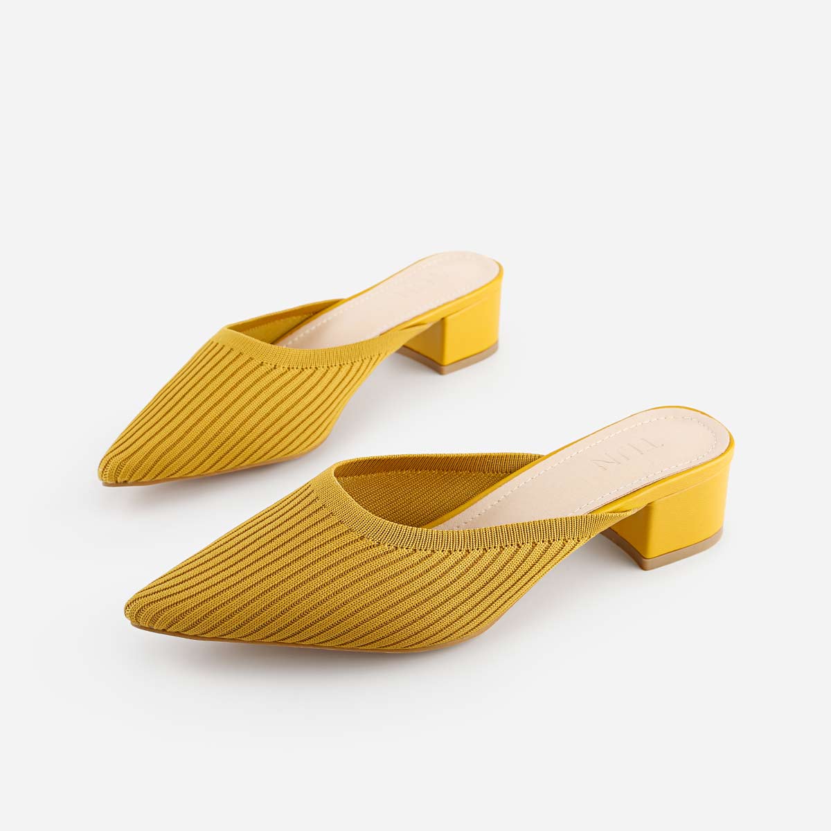 Helka Women Mule Shoes in Mustard, (Size 7) | WalkOn | TIJN