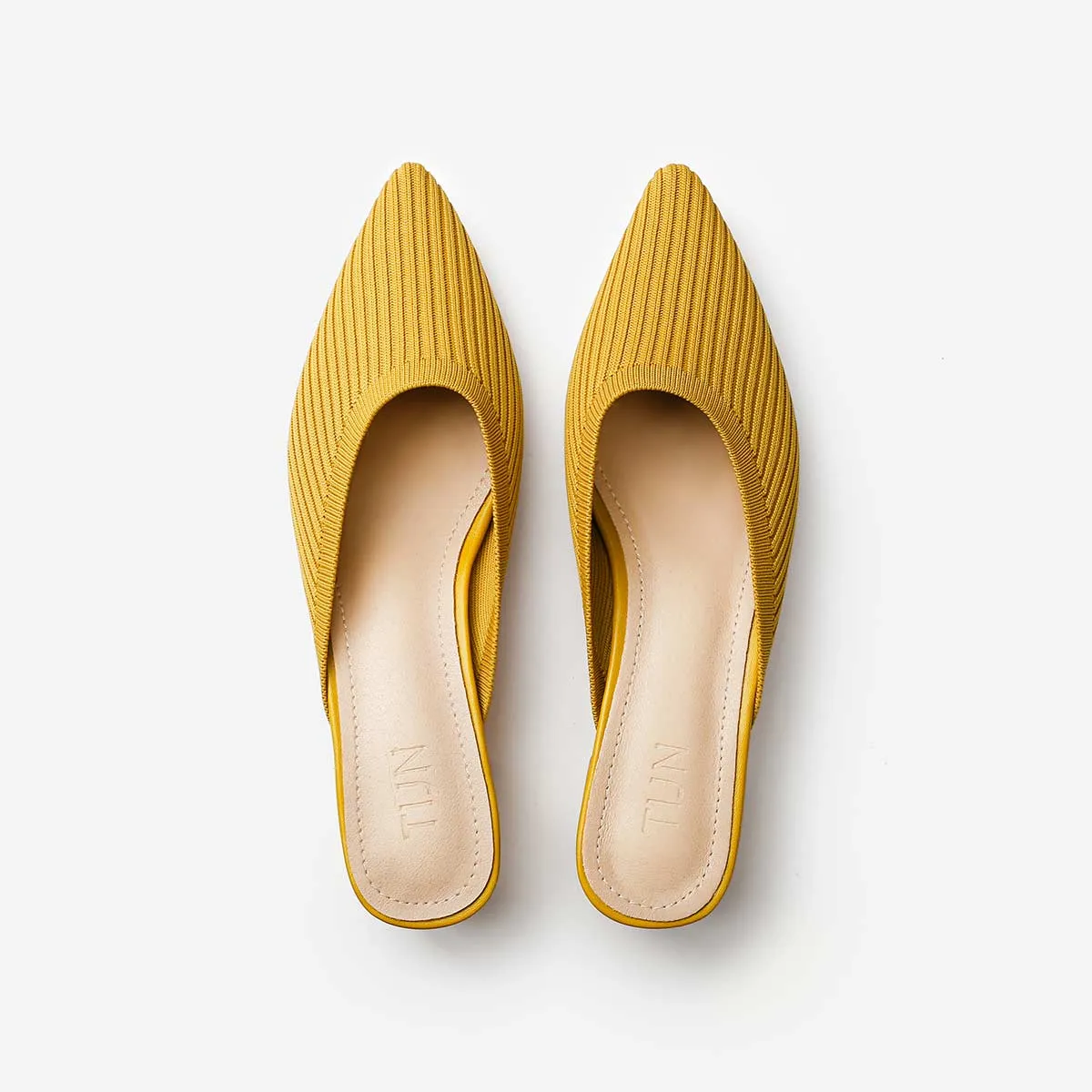 Helka Women Mule Shoes in Mustard, (Size 7) | WalkOn | TIJN