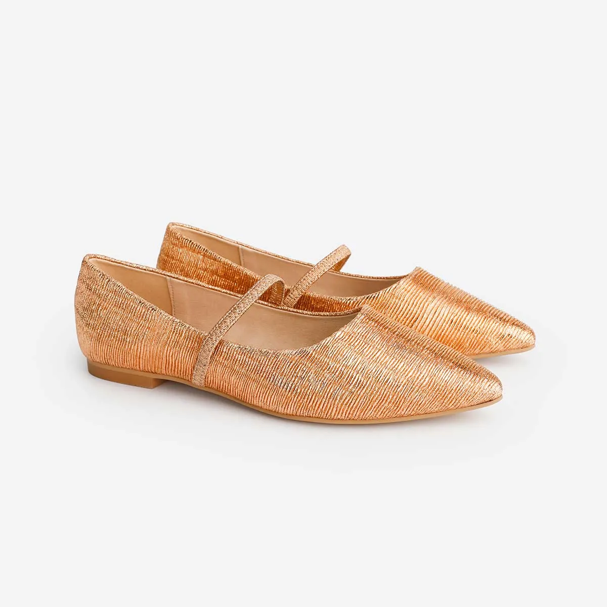Latifah Women Flat in Rose Gold Colour, (Size 8) | WalkOn | TIJN Latifah Women Flat in Rose Gold Colour, (Size 8) | WalkOn | TIJN