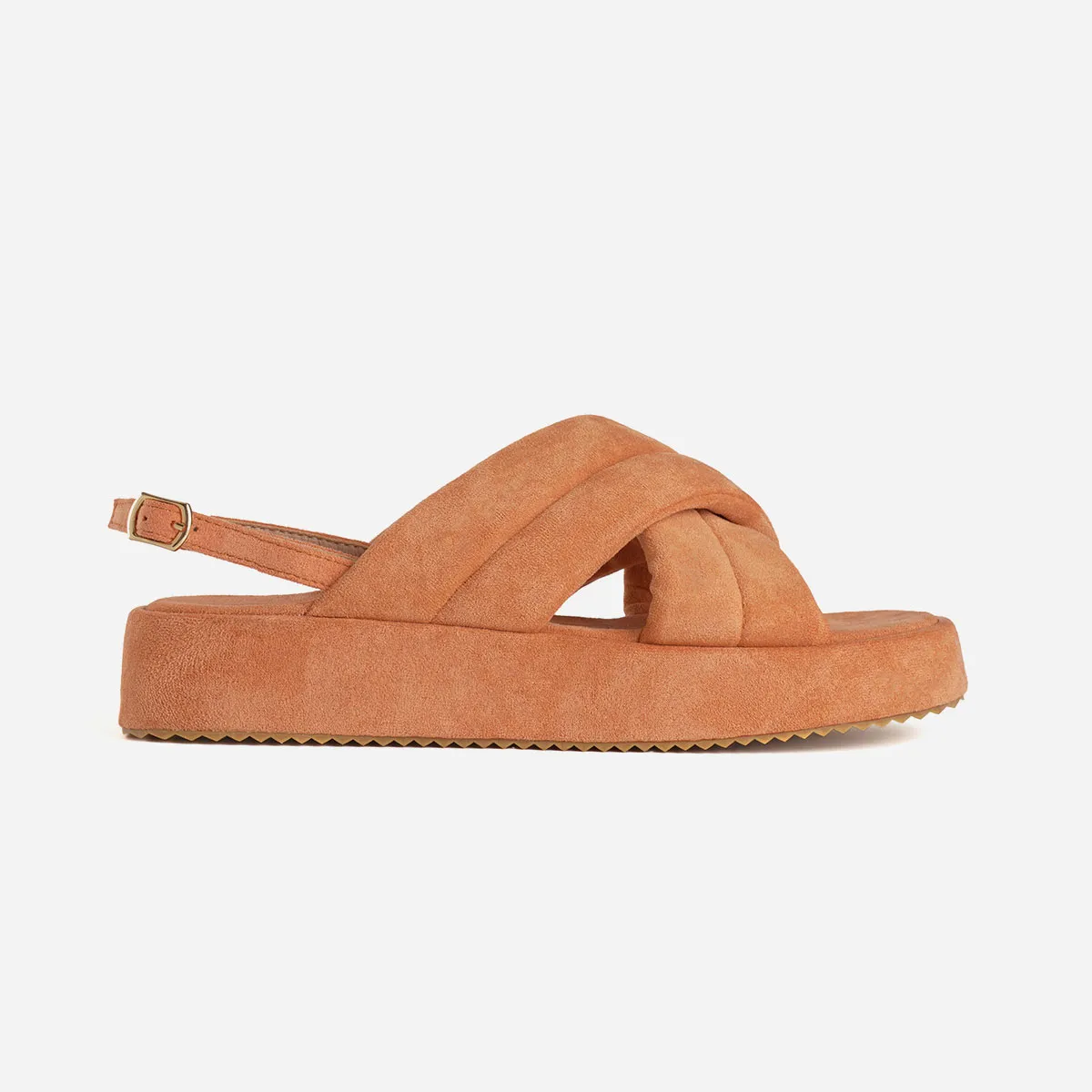 Alana Women Sandal in Orange Ochre Size 10 WalkOn TIJN