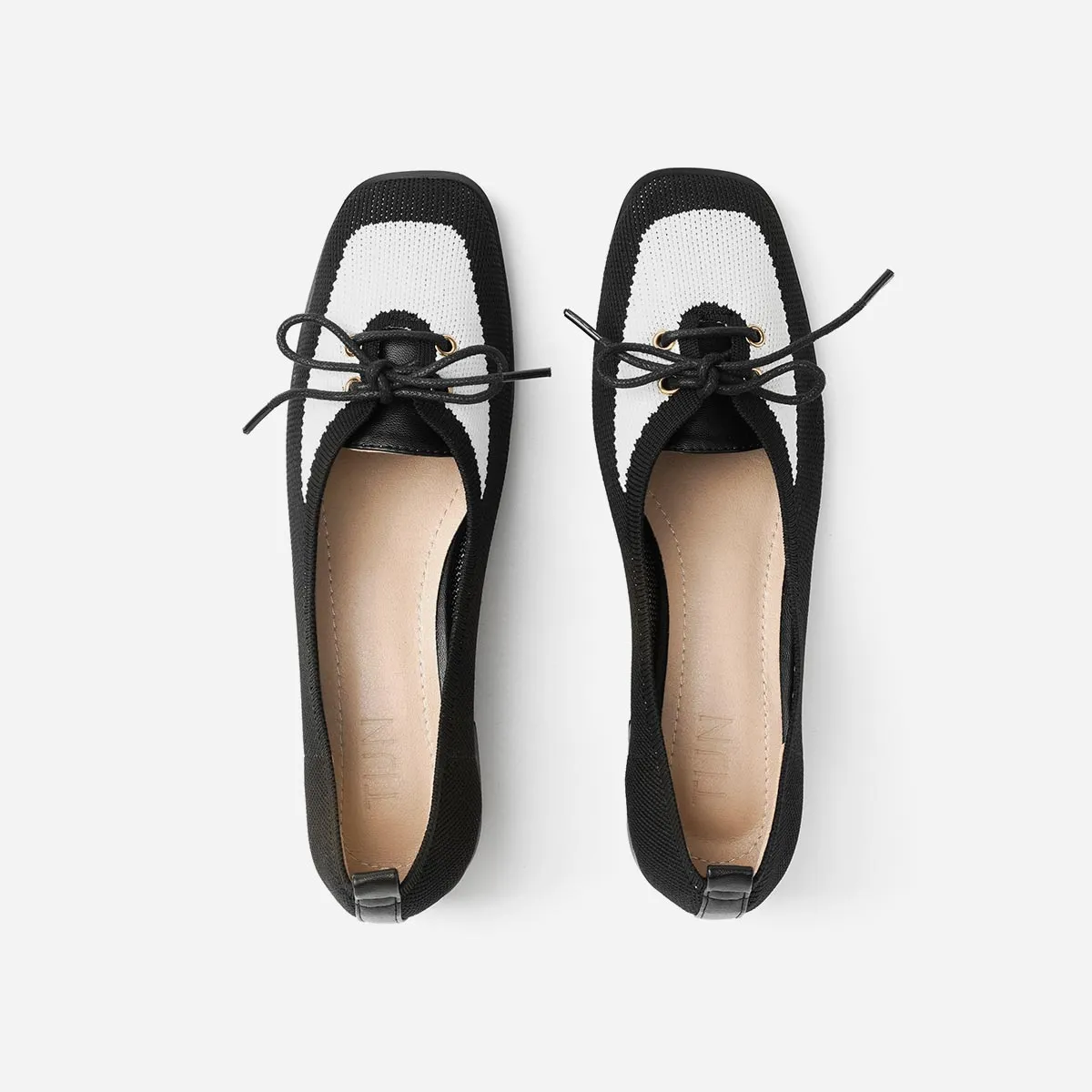 TIJN Women's Fashion Knitted Ankle Boots Classic Square Toe and Chunky Block Mid Heels Comfortable Warm Ankle Booties(Libby)　並行輸入品