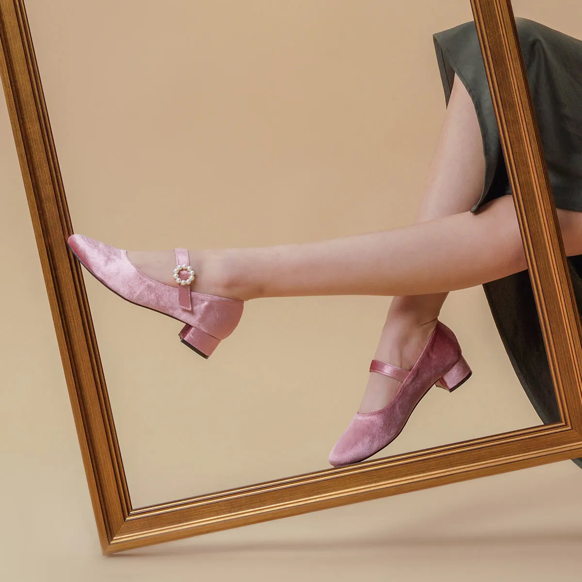 Arabella Women Mary Jane Shoes in Dusty Rose, (Size 6