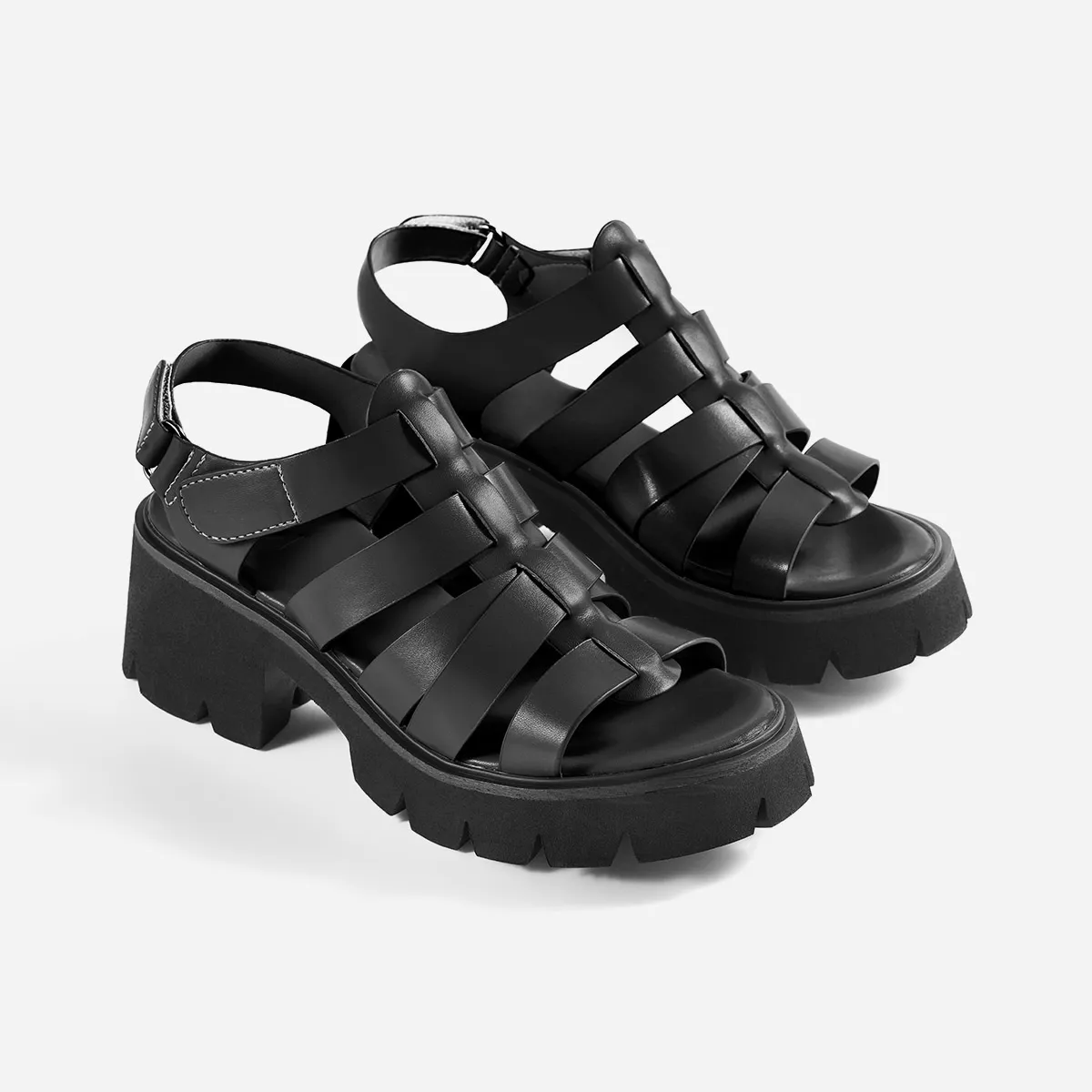 Woobling Women's Open Toe Sandals Lace Up Flat Shoes Summer Sandal Black  Size 7 - Walmart.com