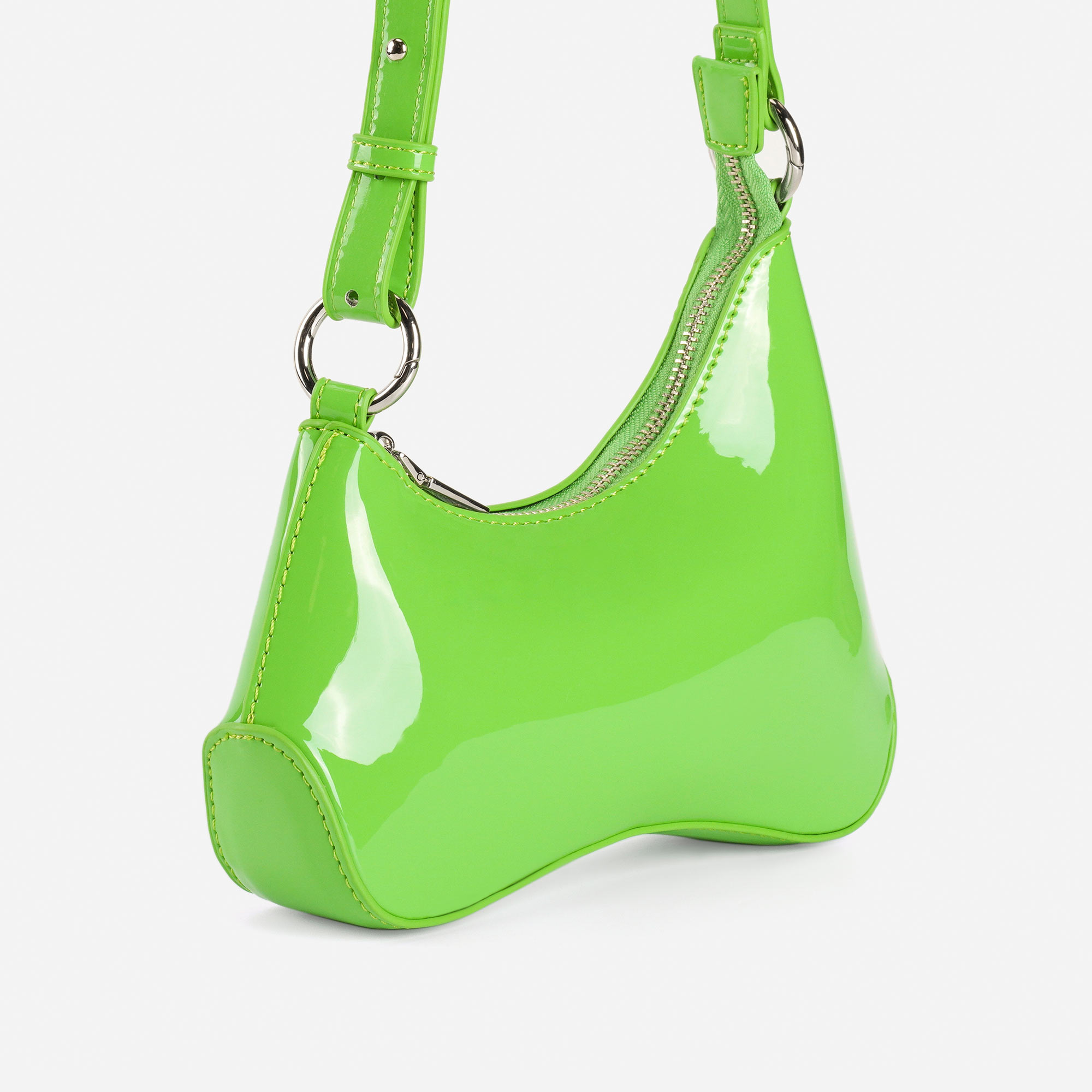 Lime green leather purse hotsell