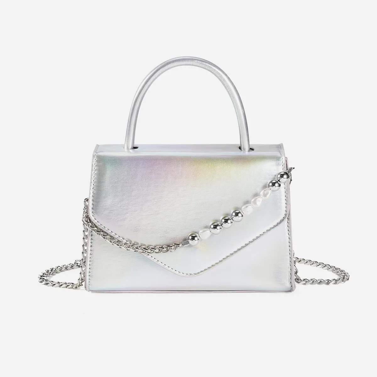 Silver colour purse sale