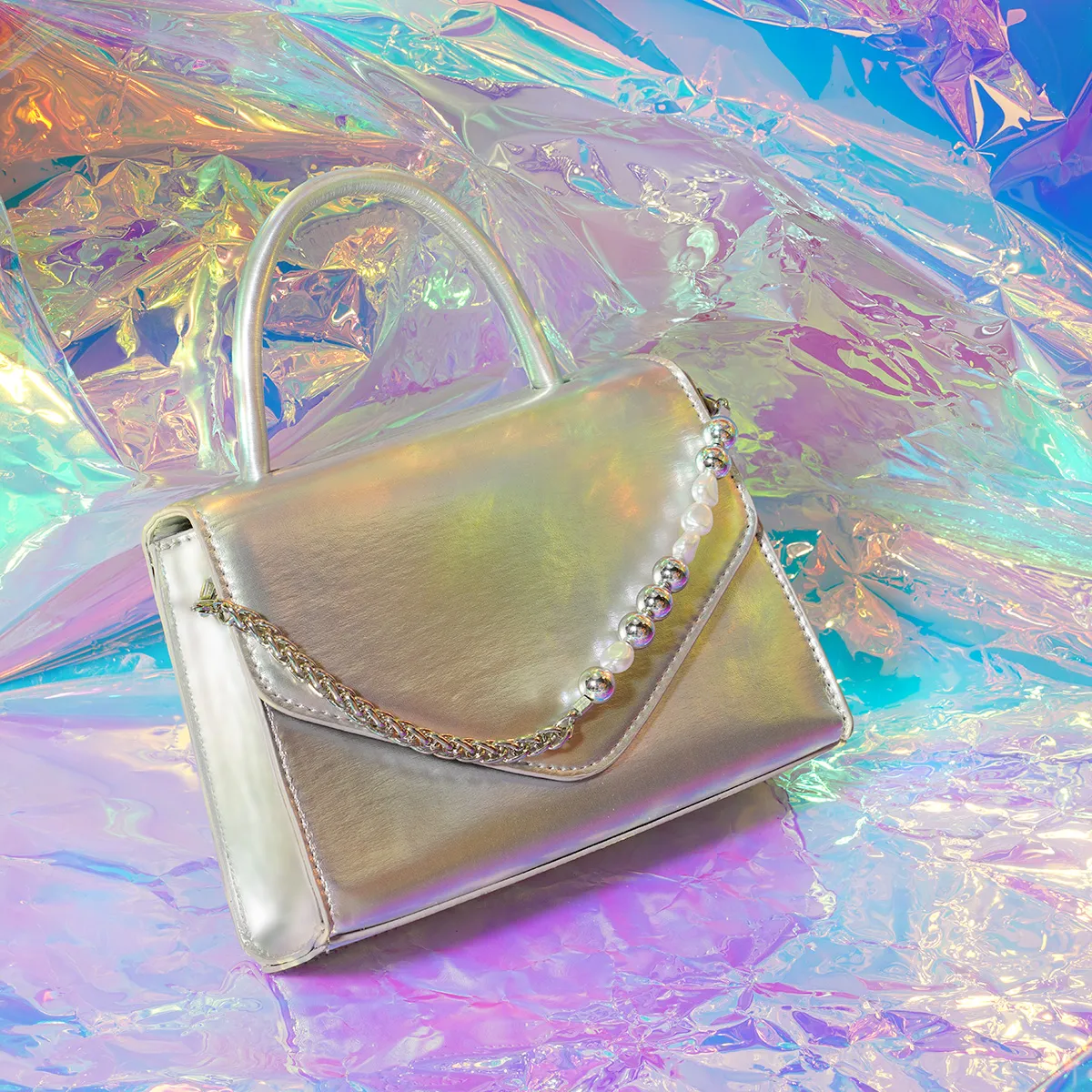 Silver discount colour bag