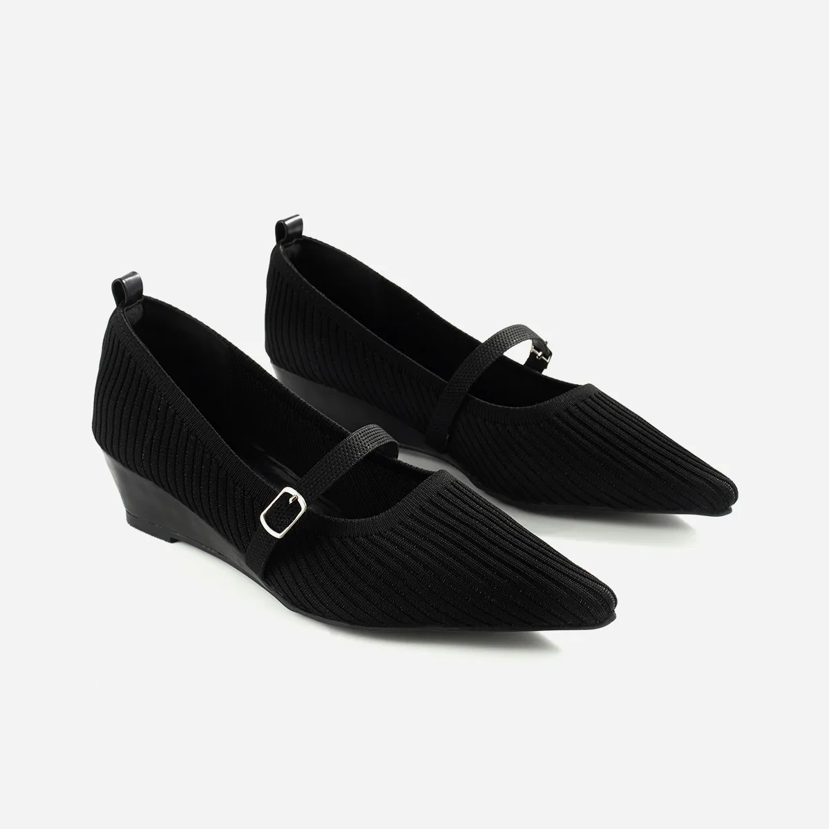 black wedge heel dress shoes Juggle main image 0