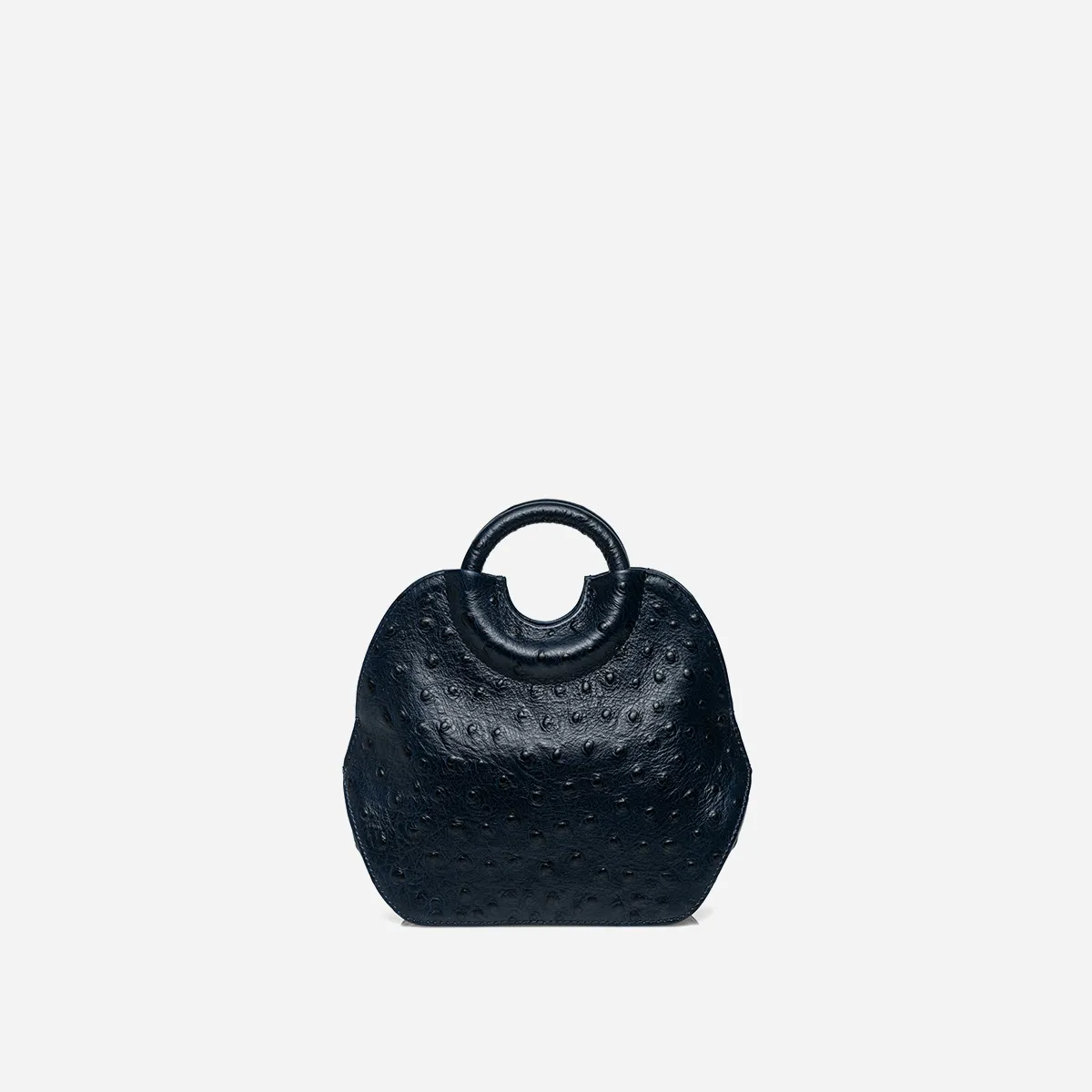 Neomi Micro Handbag in Blue Ostrich Effect Leather