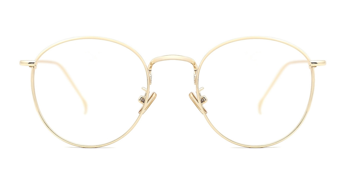 gold eyeglasses