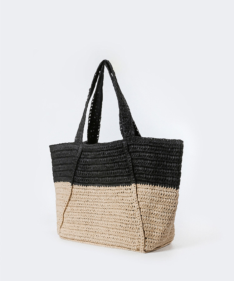 black raffia bag